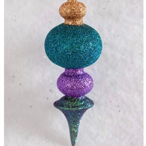 Set of 6 Mardi Gras Spindle Ornament..Wow!
